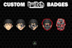 create custom twitch sub badges, emotes, and bit badges for streaming