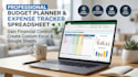 create monthly budget planner spreadsheet, expense tracker excel google sheet