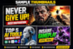 design eye catching youtube thumbnails fast