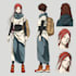 create full anime character sheet with details