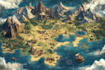 design a unique vector map, realistic or fantasy