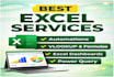 do excel formulas, vlookup, power query and automation