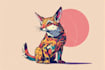 make animal illustration into pop art