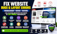 fix website bugs repair broken layout troubleshoot errors and restore function