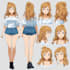 create full anime character sheet