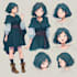 create anime expression sheet