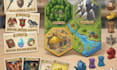 create top down 2d board game art, maps, titles and game assets