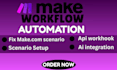 fix make com, made com, setup make com automation, make automation, make expert