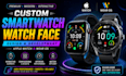 custom apple watch and wear os watch faces with interactive UI ,complications