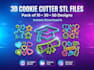 3d printable cookie cutter stl file designed for printing and precise result