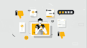 create saas explainer video, ui animation, bass, lottie animation for app, web