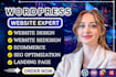 do wordpress website development, design or redesign as a wordpress developer
