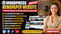 design wordpress newspaper website and provide premium seo guest post backlinks