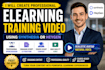 create online course video, corporate interactive elearning video training slide