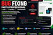 fix bugs in react, next js, javascript and frontend issues fast