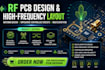 rf pcb design, high frequency pcb layout, antenna, controlled impedance circuit