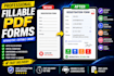 create interactive fillable PDF forms, auto calculations, digital signature