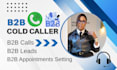 b2b cold caller and appointment setter to generate qualified sales leads