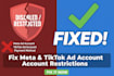 audit and fix facebook ads account issues