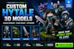 do hytale style 3d model include character creatures props optimize for gameplay