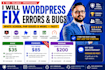 fix wordpress errors, bugs, white screen and PHP issues fast