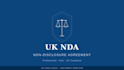 draft a professional UK nda non disclosure agreement