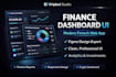 design a modern finance dashboard web app UI in figma