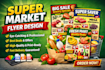 do any graphic design flyer supermarket, grocery store