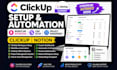 setup clickup workflow automation clickup project management clickup crm notion