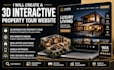 create a 3d interactive wix real estate website virtual tour property website