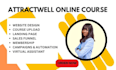 setup attractwell online course, launch attractwell website, landing page, VA