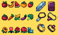create pixel art icons, skill icon, game ui, items and game assets props