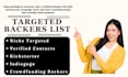 build a targeted crowdfunding backers list for kickstarter and indiegogo project