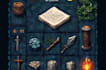 create 2d game asset, icons, , items