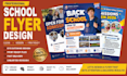 design modern school and education flyer professionally