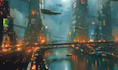 drawing a cyberpunk city illustrations