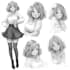 draw detailed anime character sheet
