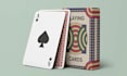 do unique playing card illustration, poker, 52 card deck card box mockup