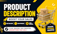 write high converting product descriptions that sell