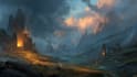 do fantasy background and landscape