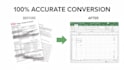pdf to excel conversion 24h delivery 100 percent accurate