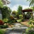 do backyard landscape design, landscape rendering
