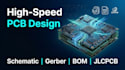 create high speed multiplayer pcb design, schematic design, gerber, bom, jlcpcb