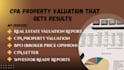 do accurate CPA property valuation, real estate valuation and bpo valuation