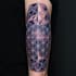 create sleeve tattoo design in geometric style