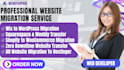 migrate transfer redesign wix squarespace shopify weebly to wordpress hostinger
