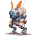 make a mecha robot art and illustration