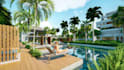 do custom 3d backyard, frontyard landscape, pool, terrace, pegola, home garden