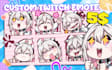 draw twitch emotes, animated chibi emotes, discord emoji for vtuber model