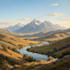 draw a natural landscape and background illustration